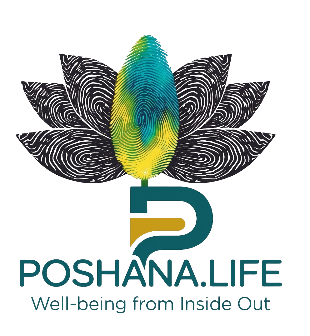 Poshana.life logo and motto